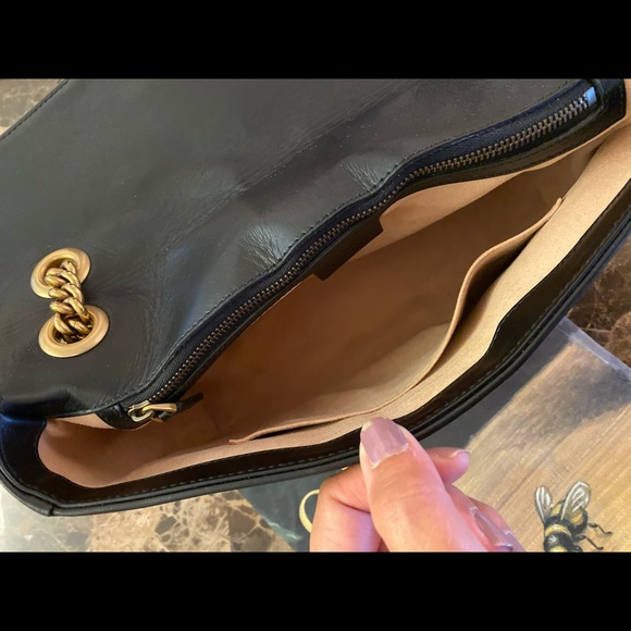 GG Messenger Marmont Animal Studs Medium Black - Picture 9 of 11